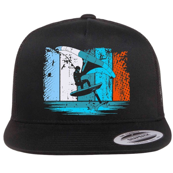 Wing Surf Wing Foil Wingsurfer Retro Flatbill Hat