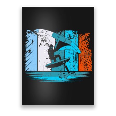 Wing Surf Wing Foil Wingsurfer Retro Poster