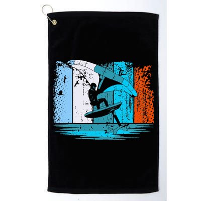 Wing Surf Wing Foil Wingsurfer Retro Golf Towel