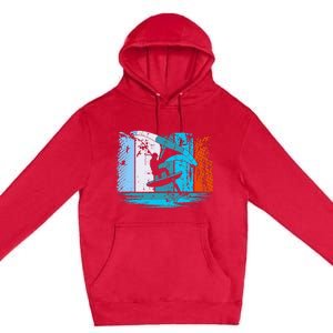 Wing Surf Wing Foil Wingsurfer Retro Premium Pullover Hoodie