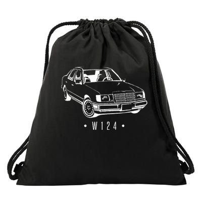 W124 Silhouette Drawstring Bag