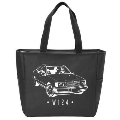 W124 Silhouette Zip Tote Bag