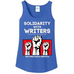 WGA Solidarity With Writers Guild Of America On Strike Retro Ladies Essential Tank