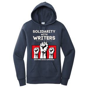 WGA Solidarity With Writers Guild Of America On Strike Retro Women's Pullover Hoodie