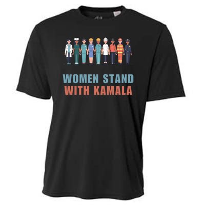 Women Stand With Kamala Walz Madam President Unity Harris Cooling Performance Crew T-Shirt