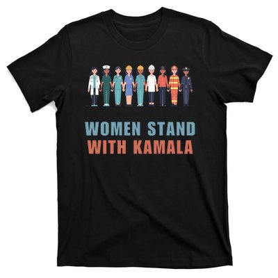 Women Stand With Kamala Walz Madam President Unity Harris T-Shirt