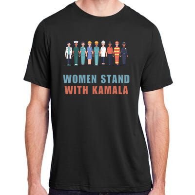 Women Stand With Kamala Walz Madam President Unity Harris Adult ChromaSoft Performance T-Shirt