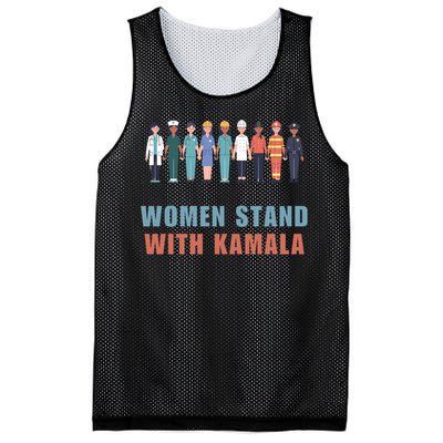 Women Stand With Kamala Walz Madam President Unity Harris Mesh Reversible Basketball Jersey Tank