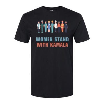 Women Stand With Kamala Walz Madam President Unity Harris Softstyle CVC T-Shirt