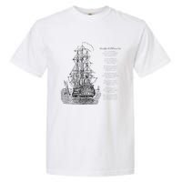 Wellerman Song With Vintage Ship Sea Shanty Design Garment-Dyed Heavyweight T-Shirt