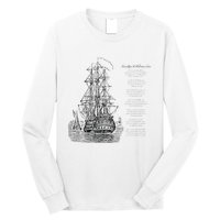 Wellerman Song With Vintage Ship Sea Shanty Design Long Sleeve Shirt