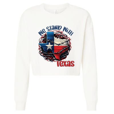 We Stand With Texas Western United Inducing Cropped Pullover Crew