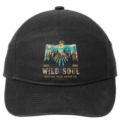Wild Soul Western Wear Southwest Thunderbird Desert Vibes 7-Panel Snapback Hat