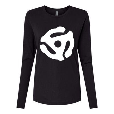 White Symbol Womens Cotton Relaxed Long Sleeve T-Shirt