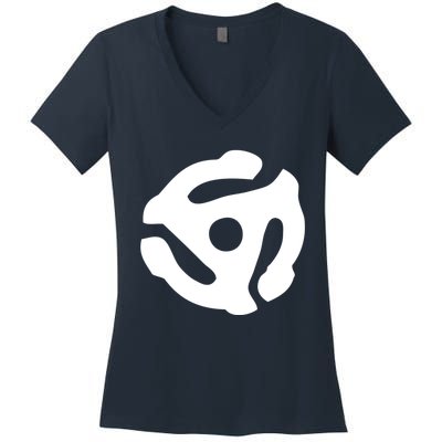 White Symbol Women's V-Neck T-Shirt