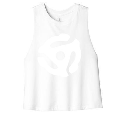 White Symbol Women's Racerback Cropped Tank