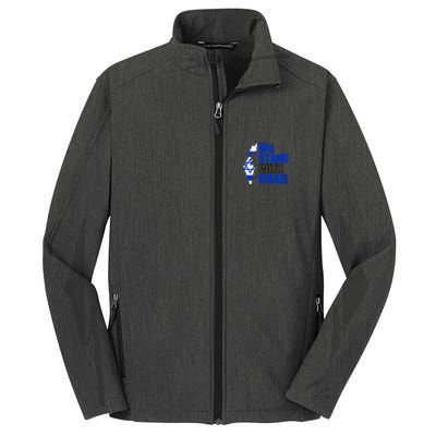 We Stand With Israel Flag Outline Core Soft Shell Jacket