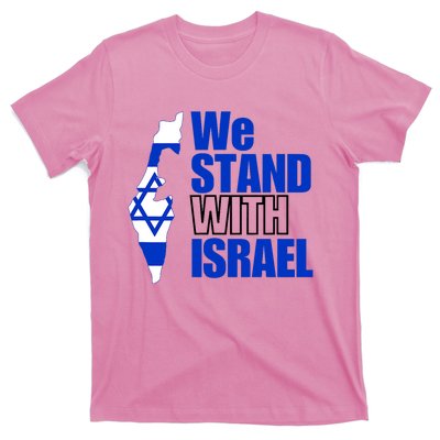 We Stand With Israel Flag Outline T-Shirt