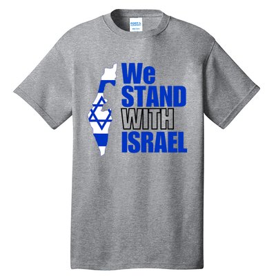 We Stand With Israel Flag Outline Tall T-Shirt