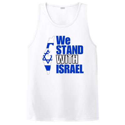 We Stand With Israel Flag Outline PosiCharge Competitor Tank