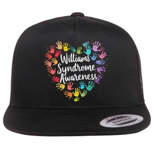 Williams Syndrome Warrior Awareness Flat Bill Trucker Hat