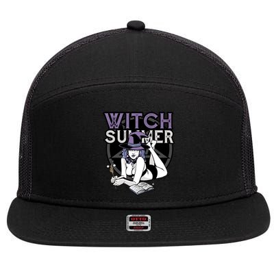 Witch Summer 7 Panel Mesh Trucker Snapback Hat