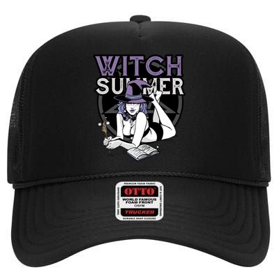 Witch Summer High Crown Mesh Back Trucker Hat