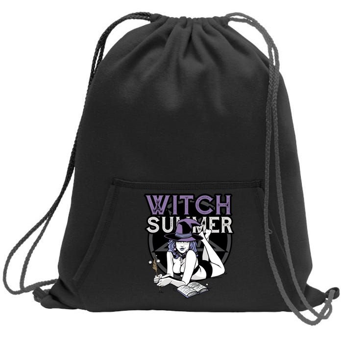 Witch Summer Sweatshirt Cinch Pack Bag