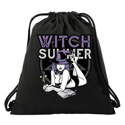 Witch Summer Drawstring Bag