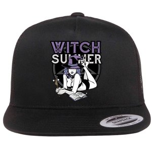 Witch Summer Flat Bill Trucker Hat