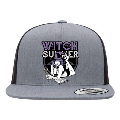 Witch Summer Flat Bill Trucker Hat