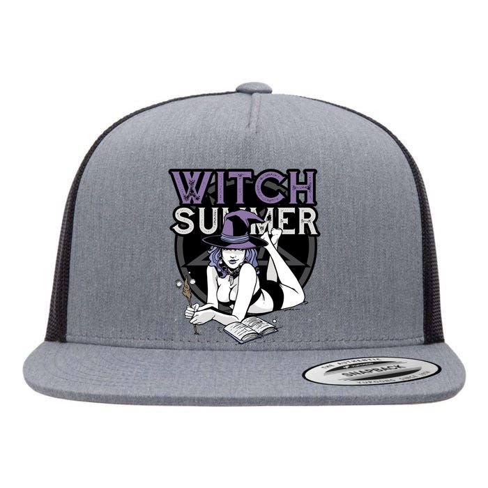 Witch Summer Flat Bill Trucker Hat