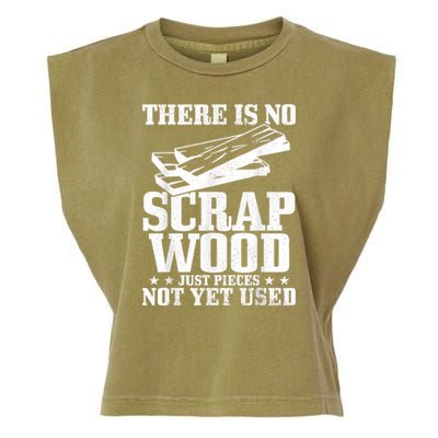 Woodworker Scrap Wood Woodworking Funny Carpenter Garment-Dyed Women's Muscle Tee