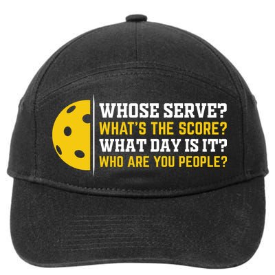 Whose Serve What's The Score Pickleball Paddle 7-Panel Snapback Hat