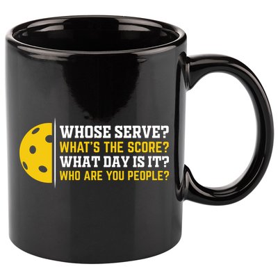 Whose Serve What's The Score Pickleball Paddle 11oz C Handle Ceramic Mug