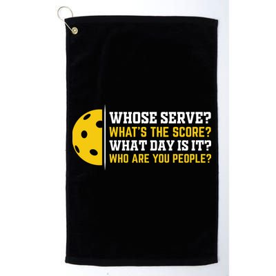Whose Serve What's The Score Pickleball Paddle Golf Towel