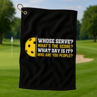Whose Serve What's The Score Pickleball Paddle Golf Towel