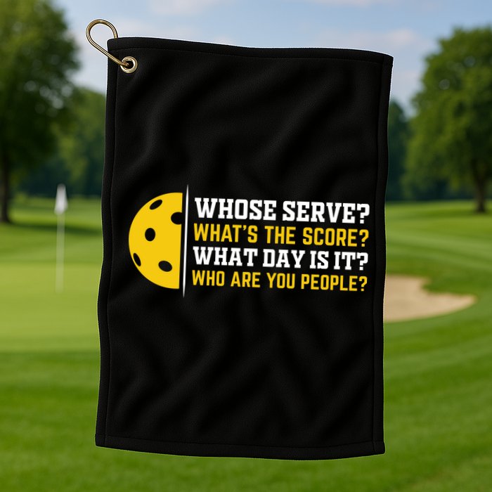 Whose Serve What's The Score Pickleball Paddle Golf Towel
