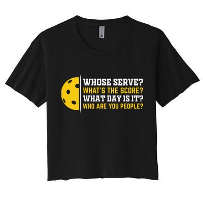 Whose Serve What's The Score Pickleball Paddle Crop Top