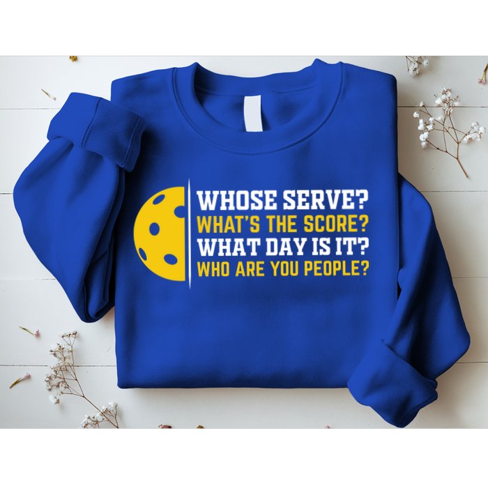 Whose Serve What's The Score Pickleball Paddle Sweatshirt