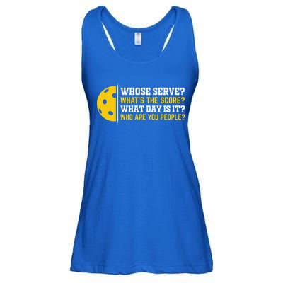 Whose Serve What's The Score Pickleball Paddle Ladies Essential Flowy Tank