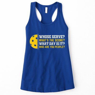 Whose Serve What's The Score Pickleball Paddle Womens Tank Top