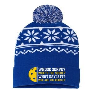 Whose Serve What's The Score Pickleball Paddle USA-Made Snowflake Beanie