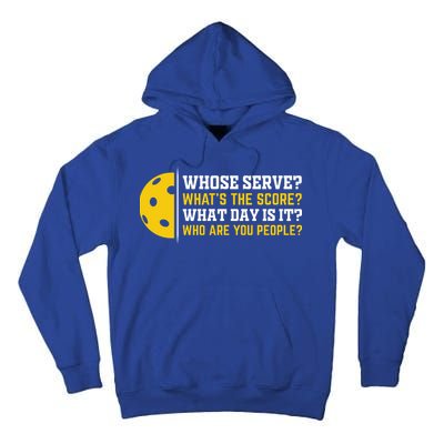 Whose Serve What's The Score Pickleball Paddle Tall Hoodie