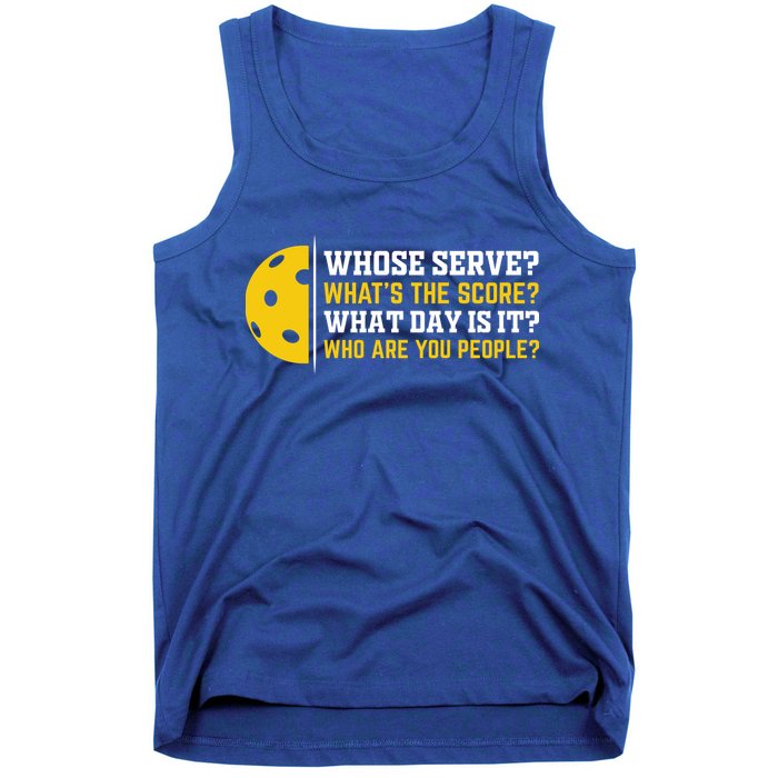 Whose Serve What's The Score Pickleball Paddle Tank Top