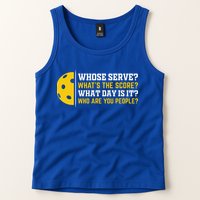 Whose Serve What's The Score Pickleball Paddle Tank Top