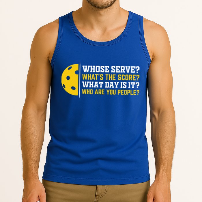 Whose Serve What's The Score Pickleball Paddle Tank Top