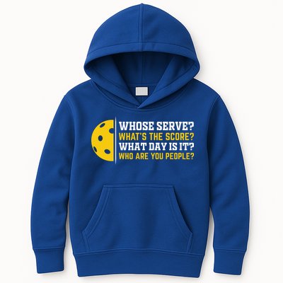 Whose Serve What's The Score Pickleball Paddle Kids Hoodie