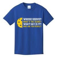 Whose Serve What's The Score Pickleball Paddle Kids T-Shirt
