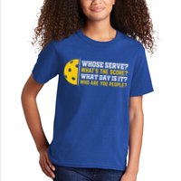 Whose Serve What's The Score Pickleball Paddle Kids T-Shirt